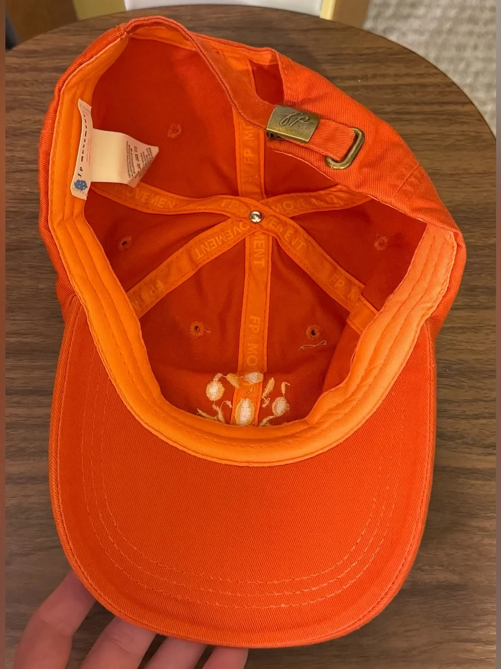NWT Free People FP Movement Big Buti Baseball Cap hat - papaya flame - one size